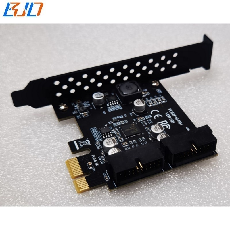 2 x USB 3.019ピンコネクタからPCI-E 1X PCIe x1拡張ライザー