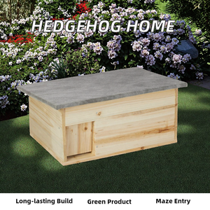 Masif köknar ahşap çevre dostu kirpi evi labirent giriş şık küçük hayvan ev ile her mevsim için hiçbir montaj gerekli - Product Image 2