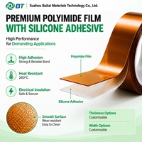 Ruban isolant en polyimide de 0.05mm, adhésif en silicone, isolation électrique haute température pour PCB SMT, électronique, batterie, moteur