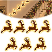 Grenzüberschreitende Neue China XLBGD888 Weihnachts-Rentier-Baum-Wanddekoration LED-Beleuchtete Atmosphärenbeleuchtung für Wohnzimmer und Feiertage