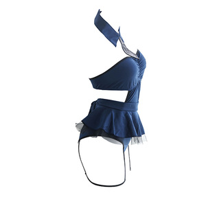 Disfraz Sexy de Policía para Mujer, Lencería de Cosplay, Traje para Fiesta de Halloween, Actuación en Escenario, Azul, Talla Única - Product Image 4