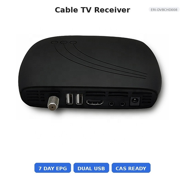 HD DVB-C Receiver CAS Ready Time Shift Multi QAM HD AV for Cable Operator ERI-DVBCHD008