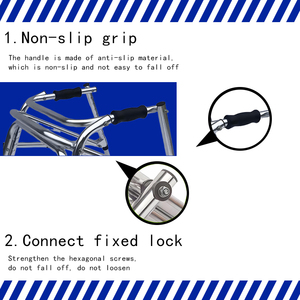 <strong>Pediatric</strong> Foldable Walker with Wheels Aluminum Alloy Height Adjustable <strong>Gait</strong> <strong>Trainer</strong> for Rehab and Home Use - Product Image 3