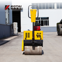 Compacteur à double tambour portatif KOTAI KD005, moteur Changfa, puissance 4 kW, faible coût d'entretien pour le compactage du sol et de l'asphalte