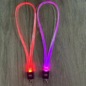 Cordão guia de luz de fibra óptica LED flash de cor variável de venda quente