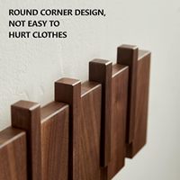 Porte-manteau mural en bois cintre crochets muraux pour suspendre manteaux/clés/chapeaux/peignoir serviettes/plantes/sacs décor à la maison cadeau noyer