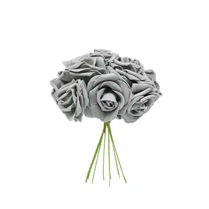 Roses artificielles en mousse Pe, 8cm de diamètre, meilleur prix, fausses fleurs, vente en gros
