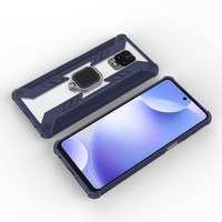 Casing HP Anti Benturan Putar Gaya Warrior dari Bahan PC TPU dengan Kickstand untuk Poco M2 Pro/Redmi Note 9 Pro Max/9 Pro/9S