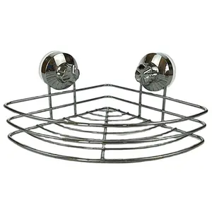 Étagère murale de salle de bains, étagère d'angle de <span class=keywords><strong>douche</strong></span> en fil métallique chromé, de haute qualité, 1 pièce - Product Image 1