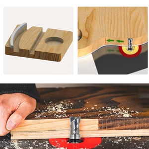 Brocas de enrutador de ajuste al ras de carburo sólido, cojinete de vástago Upcut para recorte de patrón de plantilla de madera, vástago de <span class=keywords><strong>1</strong></span>/2" - Product Image 5