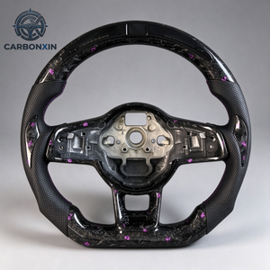 Volante de Coche Personalizado de Fibra de Carbono Forjado con LED para VW Golf Mk7 Mk8 Mk7.5 GTI GTD Polo 7 8 Jetta CC Volkswagen 8R Mk8.5 - Product Image 2