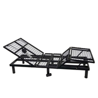 Cadre de lit réglable King, moteur électrique Okin avec télécommande sans fil, cadre pliable, éclairage LED et ports de charge USB