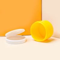 New100g 200g pot de crème en PET recyclé avec couvercle en PP blanc mat givré couvercle rabattable pot en plastique emballage cosmétique