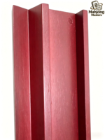 Support de tuiles de mahjong en bois massif rouge foncé avec pousseurs magnétiques de qualité supérieure, ensemble d'accessoires portables pour table de jeu de divertissement