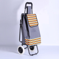 Haute qualité exécution exquise main ascenseur Portable marché métal pliant 2 roues Shopping bagages chariot sac chariot avec siège