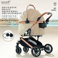 Poussette pour animaux de compagnie en gros de Corée, livraison rapide, pliable d'une seule main, réglable, imperméable, charge maximale 25 kg, cadre en acier Oxford 600D