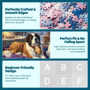 Puzzle de 300 pièces Saint Bernards Mountain, <span class=keywords><strong>cadeau</strong></span> amusant pour adultes et enfants, jeu familial stimulant, jouet 20,5 x 15 pouces - Product Image 3