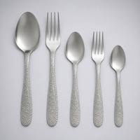 Ensemble de couverts en acier inoxydable, couteau, fourchette, cuillère