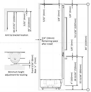 BRF-91BINF 558L White 213 Freestanding Refrigerator Freezer Built-in Refrigerator <b>Fridge</b> Freezer - Product Image 2