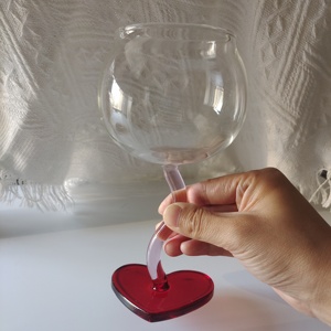 Copa de copa de cóctel con forma de corazón de cristal de <span class=keywords><strong>flauta</strong></span> de champán de calidad Superior <span class=keywords><strong>dulce</strong></span> corazón encantador copa de vino tinto para Bar de fiesta - Product Image 3