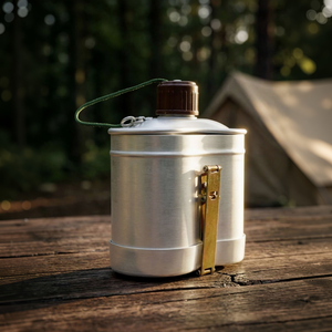 <span class=keywords><strong>Set</strong></span> da Cucina Portatile Leggero in Alluminio da 1L, Quattro Pezzi: Pentola, Borraccia, Bottiglia d'Acqua, Bollitore per Campeggio, Escursionismo e Alpinismo - Product Image 4