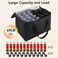 Sac isotherme pliable en toile non tissée imperméable avec logo, en aluminium, pour pique-nique et livraison de nourriture