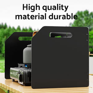 Deflector de viento plegable y grueso para estufas de exterior, cubierta a prueba de viento con asa, panel plegable portátil de tres pliegues - Product Image 3