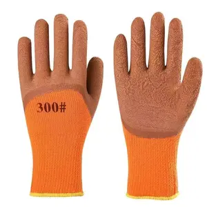 Оранжевые махровые кофейные пенные полупогружные защитные перчатки 300 рабочие перчатки для защиты от теплого и холода