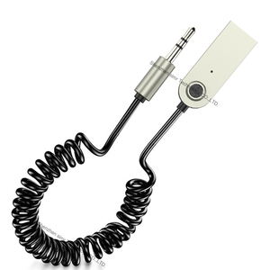 Металлический USB AUX <span class=keywords><strong>Bluetooth</strong></span> аудио-приемник автомобильный адаптер 3,5 мм разъем <span class=keywords><strong>Bluetooth</strong></span>-приемник Громкая связь для автомобиля BT-передатчик - Product Image 1