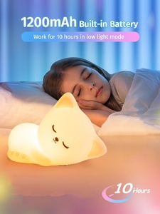 Kitty bé Châu Âu ABS Silicone LED ánh sáng ban đêm với ánh sáng ấm áp điều khiển từ xa mini cho bé mẫu giáo Quà Tặng Mẹ trẻ em - Product Image 5