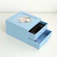 Boîtes à couvercle magnétique de couleur personnalisée emballage en carton de parfum imprimé de logo pour offrir boîte-cadeau à tiroir coulissant avec sangle de traction
