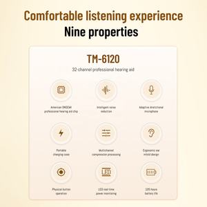 เครื่องช่วยฟังดิจิตอลแบบพกพา ชาร์จได้ 16 ช่องสัญญาณ กำลังขยายสูง ตั้งโปรแกรมได้ และมองไม่เห็น - Product Image 3