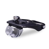 Lunettes loupe à bandeau, support Portable, tête lunettes, support Interchangeable, loupe à bandeau avec 2 lumières LED 5 lentilles