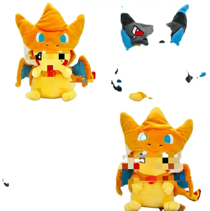 Boneka Mewah MEGA Charizards Penjualan Laris Natal, Mainan Figur Anime Poke Isian Kapas PP Dalam Stok