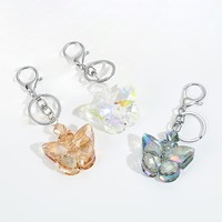 Porte-clés mignon en cristal flocon de neige, pendentif pour sac à main pour femmes, mini porte-clés