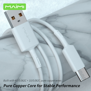 ไมมิ พีวีซี ไทป์-ซีสายเคเบิลข้อมูลสาย<span class=keywords><strong>ชาร์จ</strong></span>เร็ว USB 1.2 ม. สายทองแดงบริสุทธิ์ทนทานโทรศัพท์มือถือสาย<span class=keywords><strong>ชาร์จ</strong></span>ไมโคร - Product Image 2