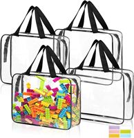 Ensembles de literie en PVC transparent de petite taille, sacs d'emballage avec poignée, pièces