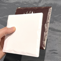 Sous-verres en céramique à bords brisés de forme carrée pour sublimation, personnalisables, minimalistes, pour café, thé, table et artisanat