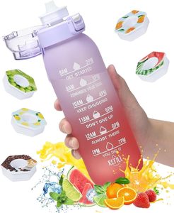 ขวดน้ำผลไม้ Tritan ปลอดสาร BPA ขนาด 1000 มล. / 650 มล. เกรดสำหรับอาหาร พร้อมช่องใส่กลิ่นหอม เหมาะสำหรับการเดินทางและการเล่นกีฬา - Product Image 1