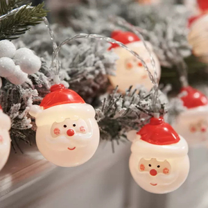 Santa Claus <strong>String</strong> <strong>Lights</strong> Slice Holiday Lighting Fruit Fairy Lamp Luminous Strawberry Apple Background Curtain Lamp - Product Image 6
