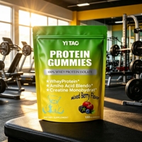 Gummies d'Isolat de Protéine de Lactosérum OEM/ODM avec Créatine et Acides Aminés, 120 Unités, Soutien à la Récupération Musculaire et à la Croissance Post-Entraînement.