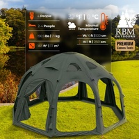 Tente Gonflable Dôme Étanche Personnalisable avec Logo, Grande Capacité, Portable, Quatre Saisons, Double Couche, Montage Rapide, 17m²