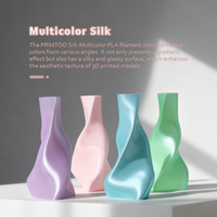 PRINTROO PLA SILK 1.75mm Kompatibilitas Printer untuk Pelajar, Pendidikan, DIY, Mainan, Hobi, Pembuat, Suku Cadang Pencetakan 3D, Filamen PLA SILK