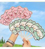 Mini-ventilateur pliable mignon de dessin animé, portable en plastique pour l'été, idéal pour les enfants, cadeaux de fête Kawaii, vente en gros