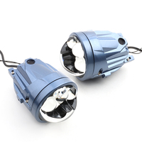 Projecteur antibrouillard bi-LED à triple lentille tricolore 3 pouces 3000K 4300K 6000K 84W 10000LM, feux de croisement et de route pour voiture