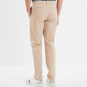 Pantalones Chinos Casuales de Lona Elástica y Recta para Hombre, que Buscan Flexibilidad Cómoda con una Apariencia Limpia y Pulida - Product Image 3