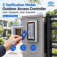 Contrôleur d'accès RFID 125KHz Tuya WiFi extérieur étanche en métal avec clavier, système d'entrée intelligent pour portes, vente en gros directe usine