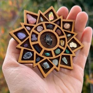 Plateau de présentation de bijoux en bois mini, multi-compartiments, pour boucles d'oreilles et bagues, organiseur de bureau compact pour petits accessoires – Vente chaude fournisseur - Product Image 2