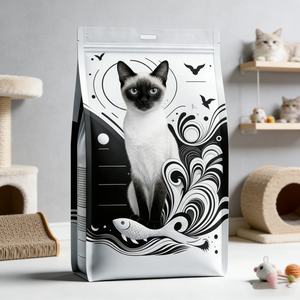 Sachet refermable à fermeture éclair personnalisé pour aliments pour chiens et chats, impression gravure sur mesure, 500g, 1kg, 2.5kg, vente en gros - Product Image 4