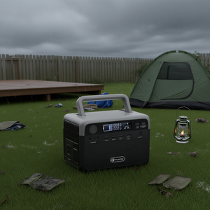 Station d'alimentation portable FlashFish 300W, batterie LiFePO4 230,4Wh, prises AC, charge solaire, utilisation en extérieur - Product Image 2